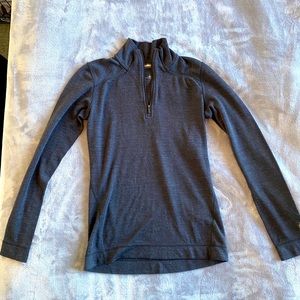 Grey Smartwool Quarter Zip base layer